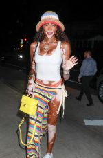 WINNIE HARLOEW Arrives at a Party at Giorgio Baldi in Santa Monica 08/15/2023