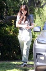 ZOOEY DESCHANEL Arrives at a Friend