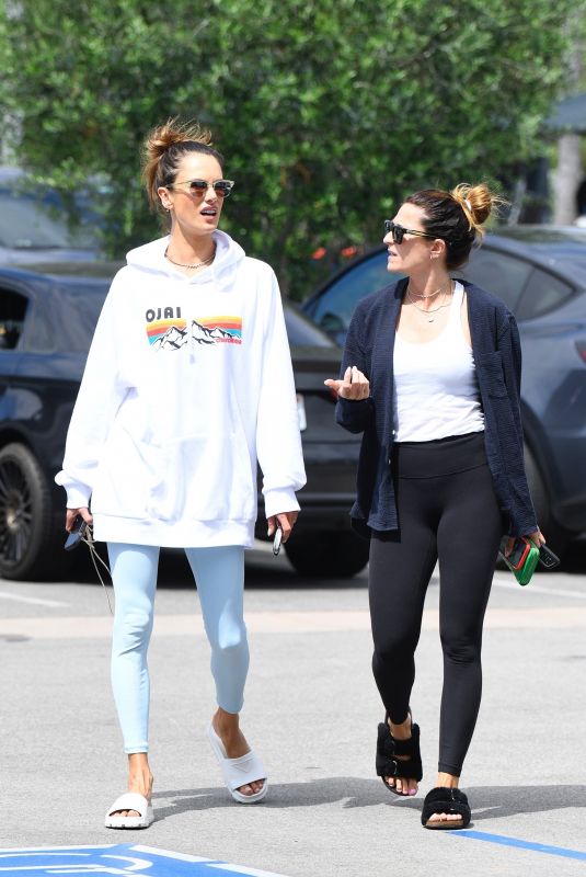 ALESSANDRA AMBROSIO Out with a Friend After Pilates Class in Malibu 09/06/2023