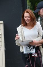 ALYSON HANNIGAN Leaves Dancing With The Stars Rehearsal Studio in Los Angeles 09/29/2023