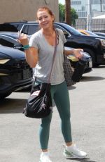 ALYSON HANNIGAN Leaves Dancing with the Stars Studio in Los Angeles 09/27/2023