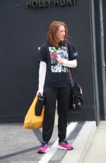 ALYSON HANNIGAN Outside DWTS Studios in Los Angeles 09/17/2023
