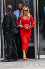 AMANDA HOLDEN in a Tight Red Dress Leaves Heart Radio in London 09/13/2023