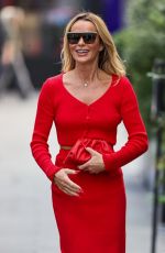 AMANDA HOLDEN in a Tight Red Dress Leaves Heart Radio in London 09/13/2023