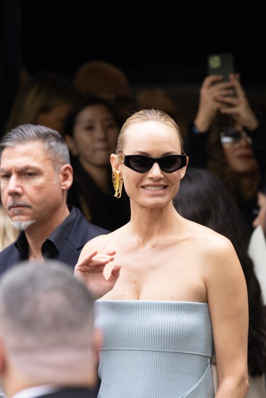 AMBER VALLETTA Arrives at Fendi Spring/Summer 2024 Fashion Show in Milan 09/20/2023