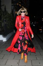 ANNA WINTOUR Out for Dinner in London 09/17/2023