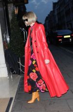 ANNA WINTOUR Out for Dinner in London 09/17/2023