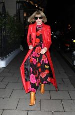 ANNA WINTOUR Out for Dinner in London 09/17/2023