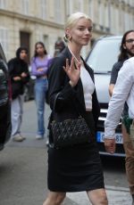 ANYA TAYLOR-JOY Leaves Dior Showroom at Paris Fashion Week 09/25/2023