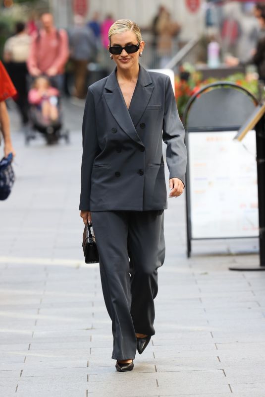 ASHLEY ROBERTS Arrives at Heart Radio in London 09/21/2023