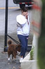 AUBREY PLAZA Out with Her Dog in Los Feliz 09/04/2023