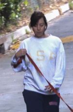 AUBREY PLAZA Out with Her Dog in Los Feliz 09/04/2023