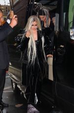 AVRIL LAVIGNE Arrives at Christian Siriano SS24 Runway Show at New York Fashion Week 09/08/2023