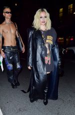 AVRIL LAVIGNE Out to a NYFW After-party with Luis De Javier in New York 09/10/2023