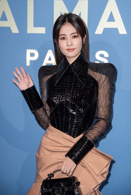 BAI LU at Balmain Spring/summer 2024 Fashion Show in Paris 09/27/2023