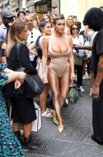 BIANCA CENSORI and Kanye West Shopping at Via Calzaioli in Florence 09/21/2023