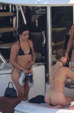 CAMILA CABELLO in a Black Bikini with Friends on a Yacht in Miami 09/02/2023