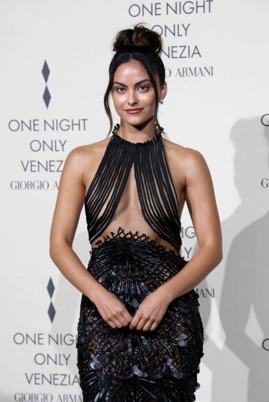 CAMILA MENDES at Giorgio Armani One Night in Venice Photocall 09/02/2023