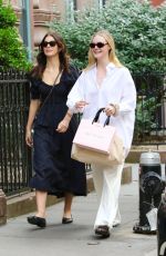 CAMILA MORRONE and ELLE FANNING Out for Lunch in New York 09/15/2023