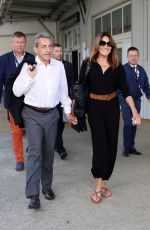 CARLA BRUNI Arrives at Lido of Venice 09/02/2023
