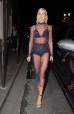 CAROLINE DAUR Arrives at Hailey Bieber