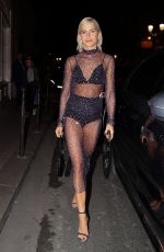 CAROLINE DAUR Arrives at Hailey Bieber