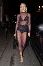 CAROLINE DAUR Arrives at Hailey Bieber