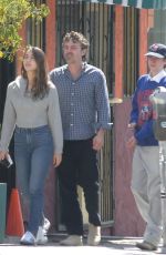 CAYLEE COWAN and Casey Affleck Leaves a Restaurant in Los Feliz 09/26/2023
