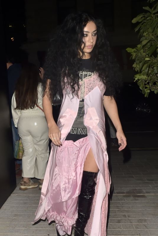 CHARLI XCX Arrives at Perfect Magazine X Valentine Party at London Fashion Week 09/18/2023