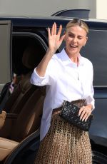 CHARLIZE THERON Arrives at Christian Dior Show in Paris 09/26/2023