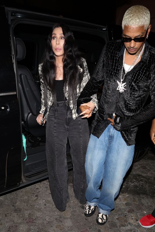 CHER and Alexander Edwards Night Out in Paris 09/27/2023