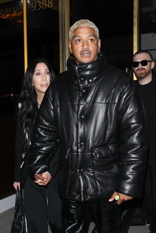CHER and Alexander Edwards on a Double Date with VALENTINA FERRER and J Balvin at Funke in Beverly Hills 09/17/2023