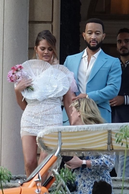 CHRISSY TEIGEN and John Legend Celebrates Their 10-year Wedding Anniversary on Lake Como 09/15/2023