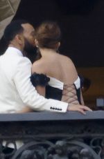 CHRISSY TEIGEN and John Legend on Balcony of Villa Passalacqua in Como 09/16/2023