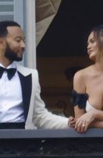 CHRISSY TEIGEN and John Legend on Balcony of Villa Passalacqua in Como 09/16/2023