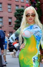 CHRISTINA AGUILERA Leaves Hotel Barriere Le Fouquet