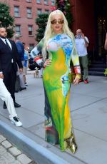 CHRISTINA AGUILERA Leaves Hotel Barriere Le Fouquet