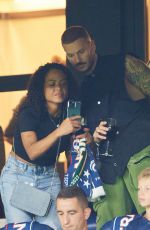 CHRISTINA MILIAN and Matt Pokora at France vs Ireland Game at Parc des Prince in Paris 09/07/2023