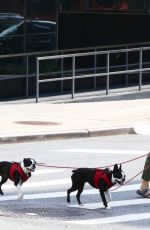 CHRISTY TURLINGTON Out with Her Dogs in New York 09/09/2023