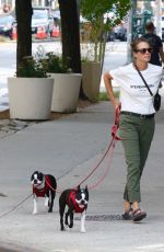CHRISTY TURLINGTON Out with Her Dogs in New York 09/09/2023