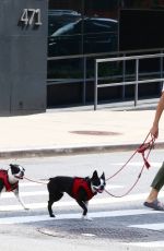 CHRISTY TURLINGTON Out with Her Dogs in New York 09/09/2023