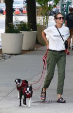CHRISTY TURLINGTON Out with Her Dogs in New York 09/09/2023