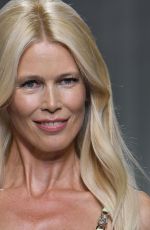 CLAUDIA SCHIFFER at Versace Fashion Show in Milan 09/22/2023