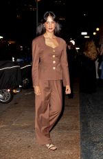 COURTNEY EATON Heading to Fossil 2023 NYFW in New York 09/06/2023