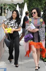 CRYSTAL MINKOFF and JENNIFER TILLY at The Ivy Restaurant in Los Angeles 09/22/2023