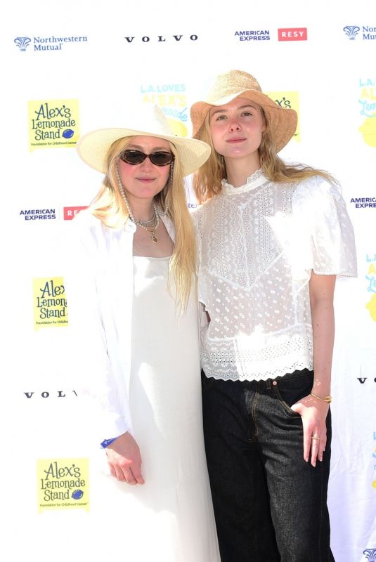 DAKOTA and ELLE FANNING at LA Loves Alex