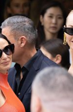 DEMI MOORE Arrives at Fendi Fashion Show in Milan 09/20/2023