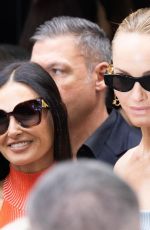 DEMI MOORE Arrives at Fendi Fashion Show in Milan 09/20/2023