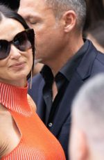DEMI MOORE Arrives at Fendi Fashion Show in Milan 09/20/2023
