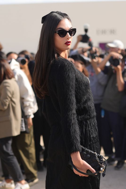 DEVA CASSEL Arrives at Christioan Dior Fashion Show at Paris Fashion Week 09/26/2023